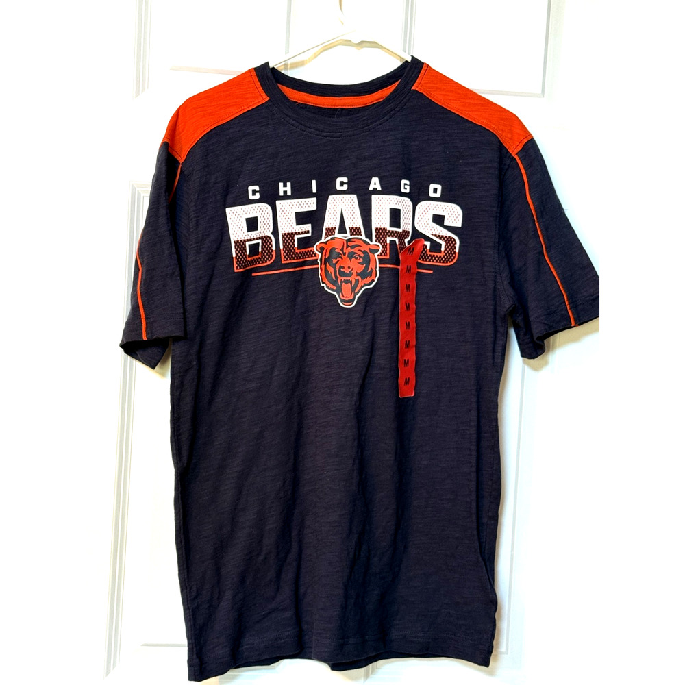 NFL Team Apparel Chicago Bears Mens Medium Blue Short Sleeve Jersey T-Shirt NWT
